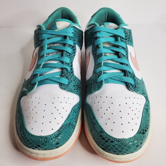 Size 11 - Nike Dunk Low Washed Teal Snakeskin - Picture 3 of 6